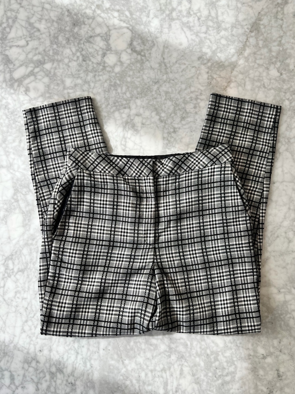 Topshop Plaid Check Tailored Ankle Trousers Pants US 6